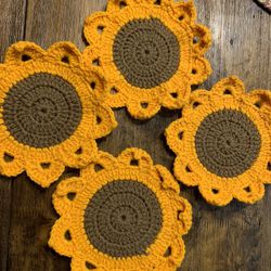 Crocheted Sunflowers 