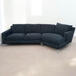 BLACK SECTIONAL COUCH