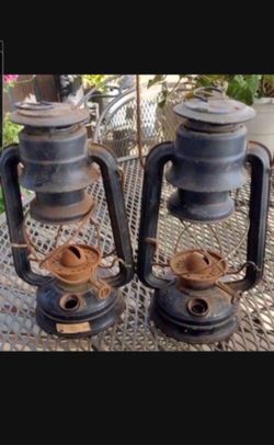 Dietz Vintage Collectible Kerosene Lamps #70 Made In Hong Kong