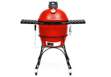 Kamado Classic Joe II 18'' Charcoal Grill with Cart, Side Shelves, Grate Gripper, and Ash Tool NEW