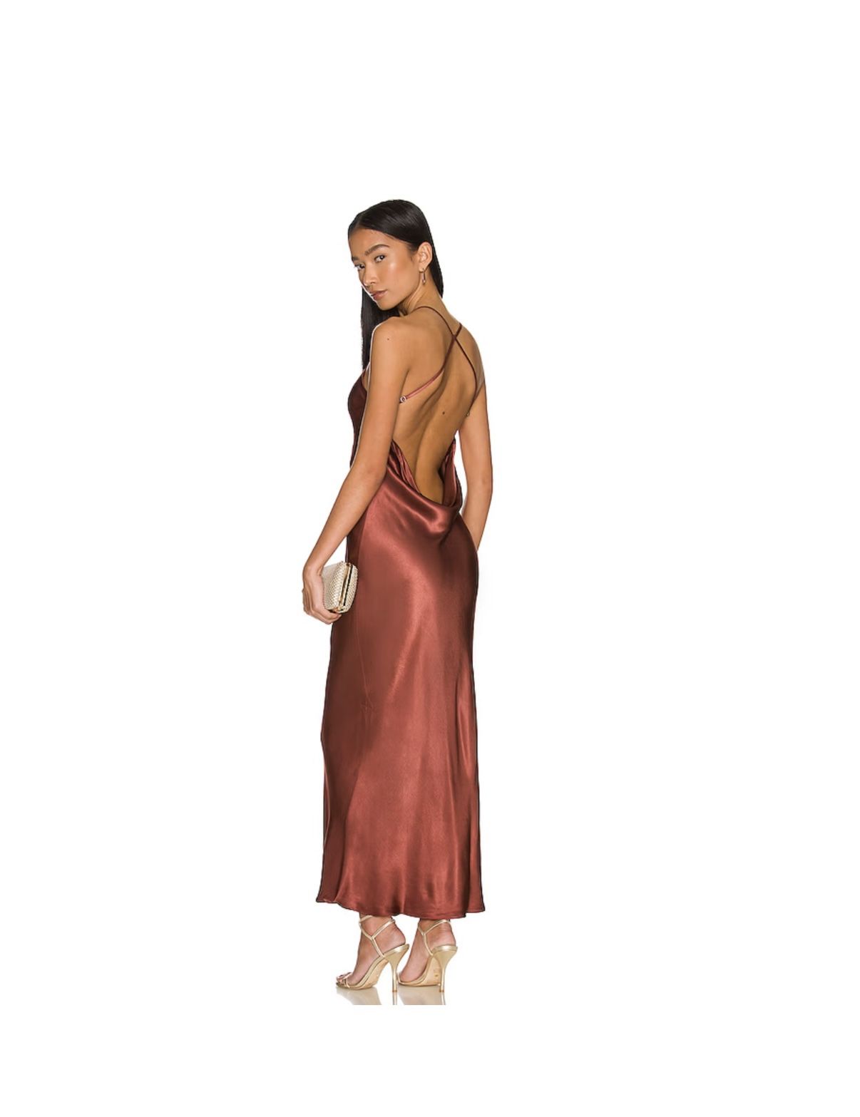 Revolve Shona Joy Thalia Cowl Back Bias Midi Dress