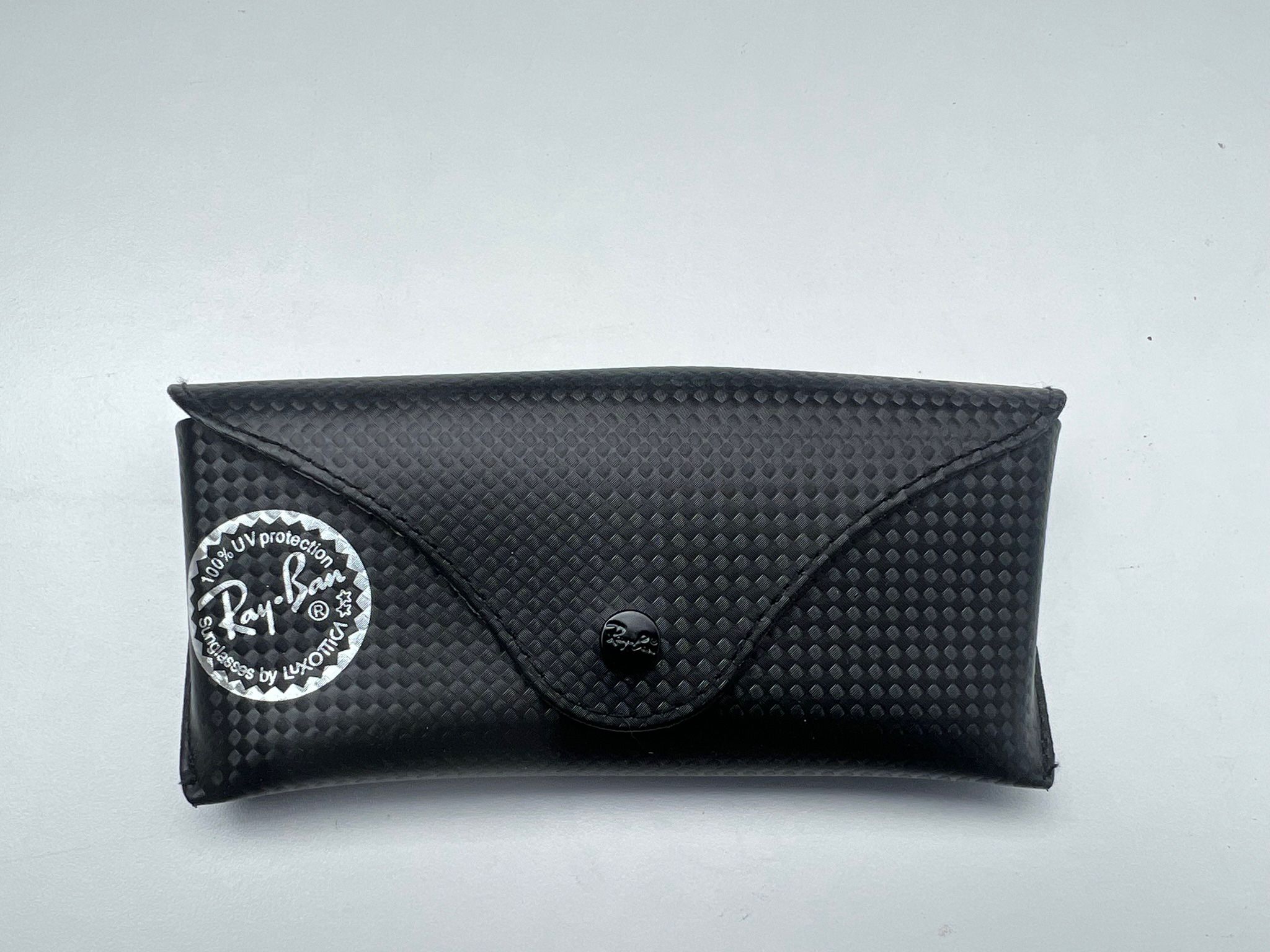 Ray Ban SunGlass Eye Glass Case Gloss Black Snap Closure Replacement