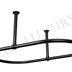 Luxury Oval Curtain Shower Rod. For Standalone Freestanding, Tubs / Clawfoot Tub