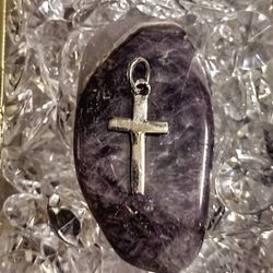 925 Sterling Silver Mini Plain Cross Charm Pendant 