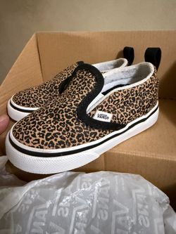 Baby Girl Cheetah Print Vans Size 6
