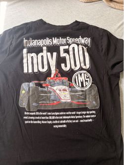 Black Old Navy Indy 500 racing tee with race car graphic, size XL #racing #motorsport