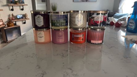 Bath & Body Works 3-Wick Candle Lot of 8