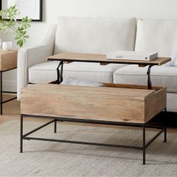 Save $350 Off Retail - West Elm Industrial Lift-Top Coffee Table w/ Hidden Storage
