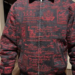 Supreme Checks Embroidered Denim Jacket 