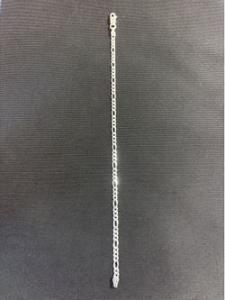 .925 Sterling silver Figaro bracelet “7”