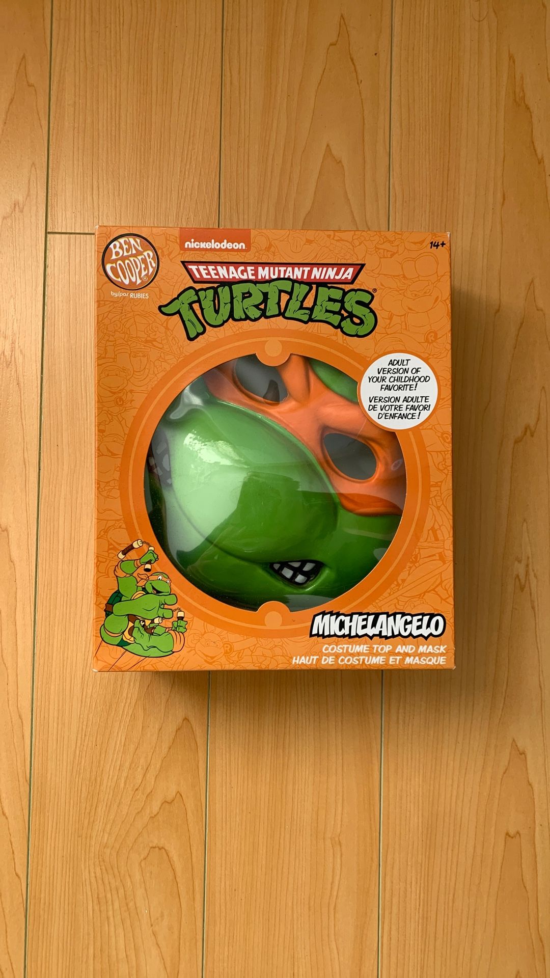 TMNT Michelangelo Adult Costume Too & Mask - Halloween Costume - Never Used