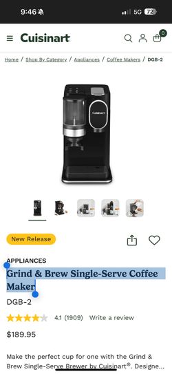 Grind & Brew Single-Serve Coffee Maker