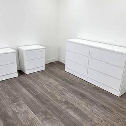 Dresser And 2 Nightstands - Cómoda Y 2 Mesitas De Noche 