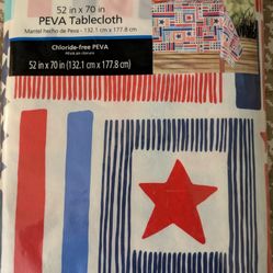 New Peva Tablecloth 52" x 70" 132.1cm x 177.8cm