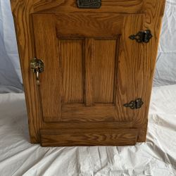 White Clad Ice Box Chest End Table