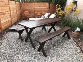 Patio Furniture. Picnic Tables, Wooden Tables