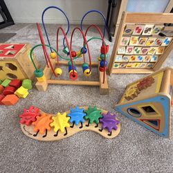 Wood Baby Toys Set