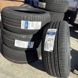 255/50/20 Kumho 4 New Tires Installed And Balanced 50,000 Miles Warranty 