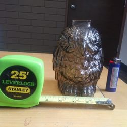 Wheaton Glass Owl Coin Bank
