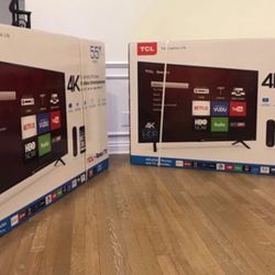 HD25 55” TCL Smart 4k Roku Led Tv 