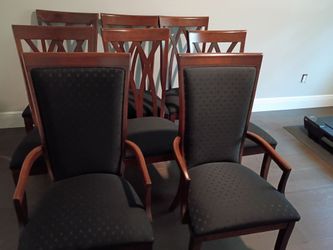 Stanley wood dining chairs