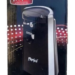 NIB PARINI Stainless Steel Accent Can Opener/Bottle Opener, 1-Touch Button Press