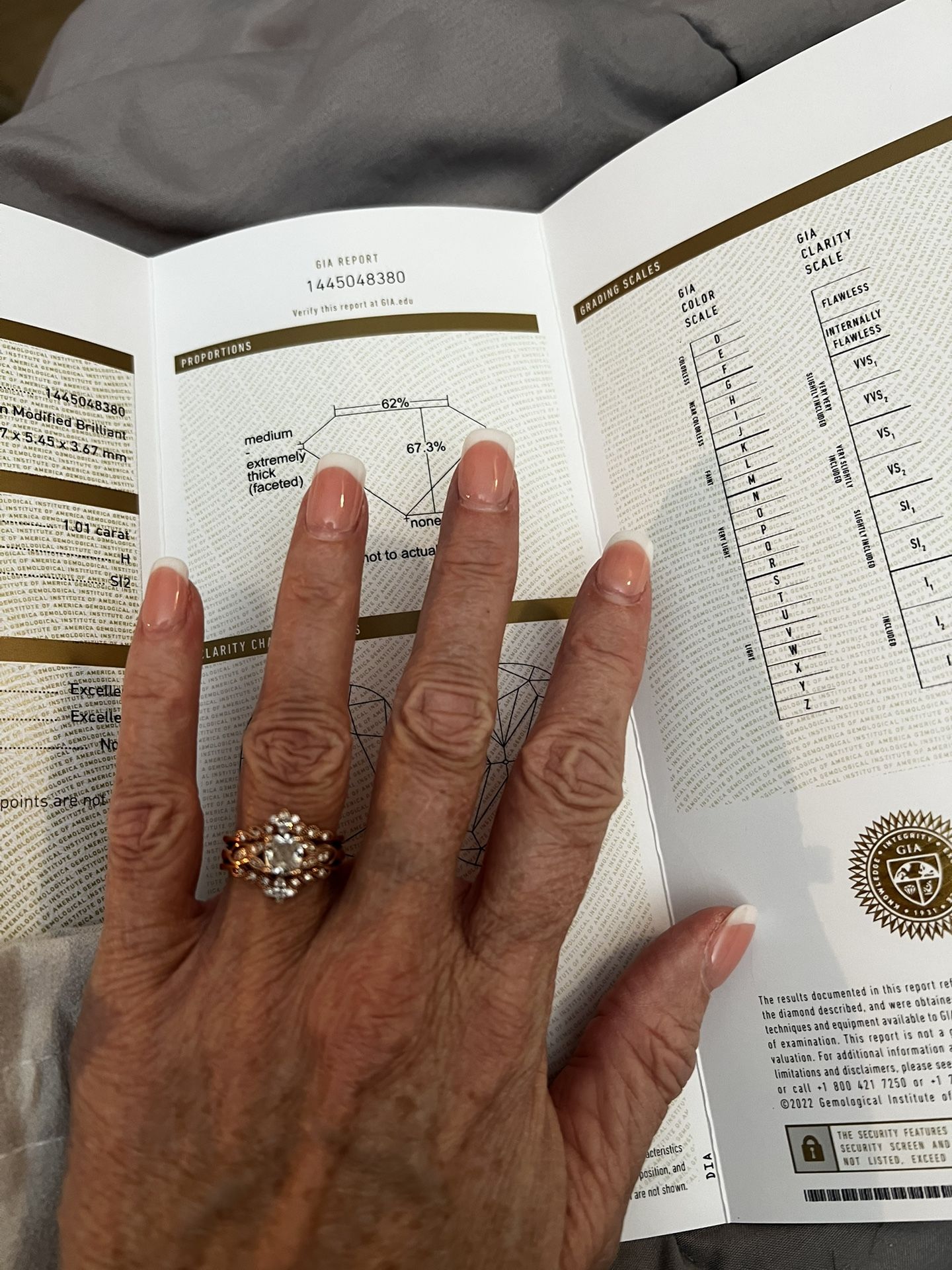 GIA Certified Genuine Diamond (Shane Co) Wedding set In 14K Rose