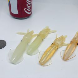 Squid Lures With Night Glow  