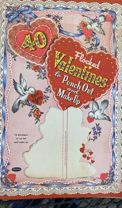 Valentines 23 Flocked cards