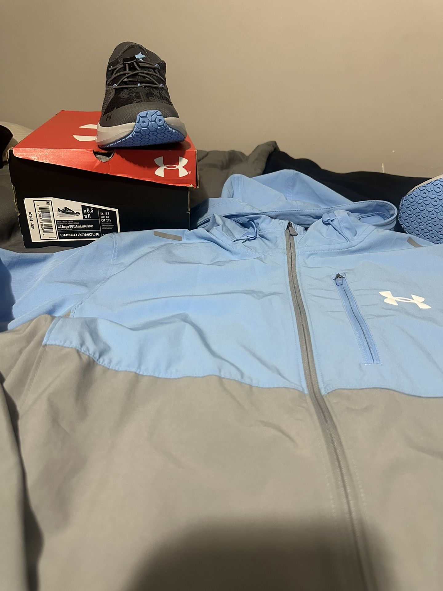 Ua Jacket Size Medium  Ua Sneakers Size 9 Both New