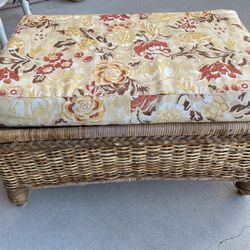 Rattan Ottoman 31”x16”. $25