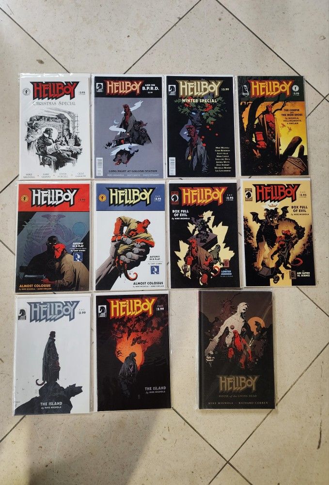 Dark Horse Mike Mignola's Hellboy Horror Comic Lot of 11 VF/NM With Hardcover