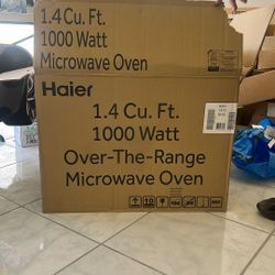 Haier 24 in. 1.4 cu. ft. Over-The-Range Microwave Oven in Stainless Steel with Sensor Cooking