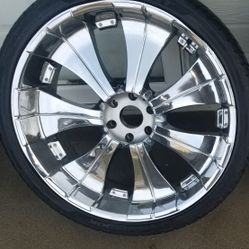 26" Rims 6 Lug with new tires. 