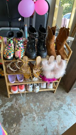 4 Tier Wooden Shoe Rack 