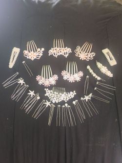 Decorative side combs, Hair clips
