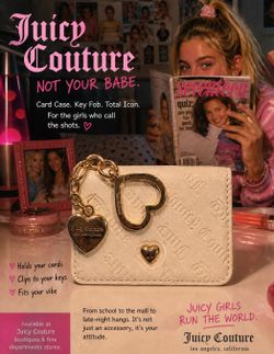 Juicy Couture Not Your Babe Card Case Key Fob Wallet
