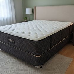 New queen mattress and box spring 2 pc bed frame is not included