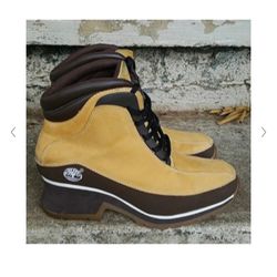 Timberland Wheat Suede Wedge Booties 