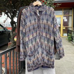 Vintage Alpaca Long Cardigan.