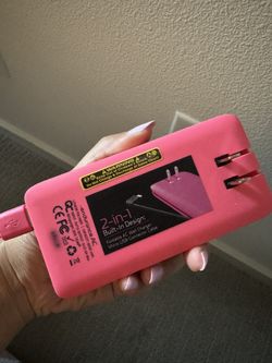 2-in-1 Portable MicroUSB Charger w/ Foldable AC wall charger