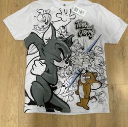 White Tom and Jerry t-shirt