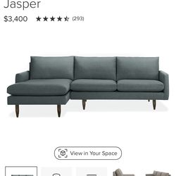 Room and Board Mid Centry Style Sectional $200 MUST PICKUP TODAY!