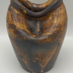 Kelly McCarty 2-Toned Brown Smoosh Vase