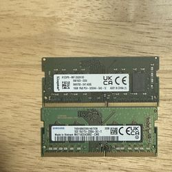 16gb (2) 32gb PC4 3200AA SODIMM