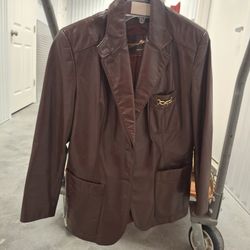 Vintage Etianne Aigner Genuine Leather Coat