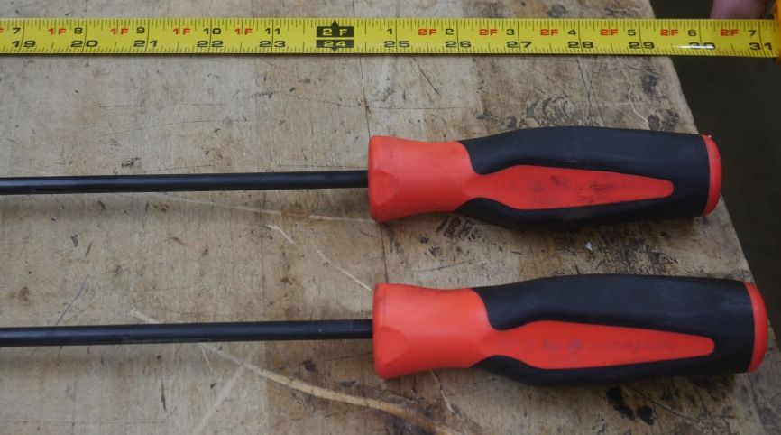 Snap-on Tools 24" #2 Philips and flat Soft Handle Screwdriver ORANGE 1/4 SGD424B ; #2 SGDP242B. USED. TESTED. IN A GOOD WORKING ORDER.