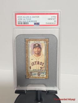 2025 Allen & Ginter Jose Altuve Mini Gold Border PSA 10