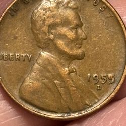 1955 D Wheat double dye on the last five