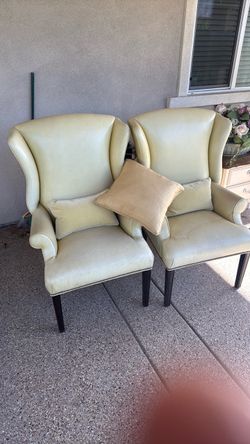 2 leather chairs